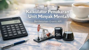 kalkulator penukaran unit minyak mentah daripada tong ke metrik tan dan meter padu