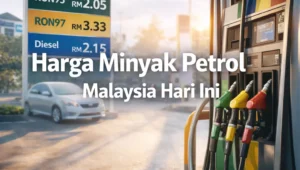 harga minyak petrol malaysia di stesen minyak